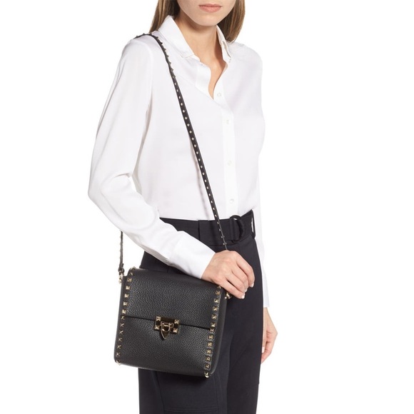 Valentino Garavani Handbags - Valentino Garavani Rockstud Leather Shoulder Bag